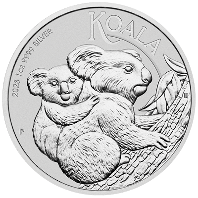 A picture of a 1 oz Silver Australian Koala Coin (2023)